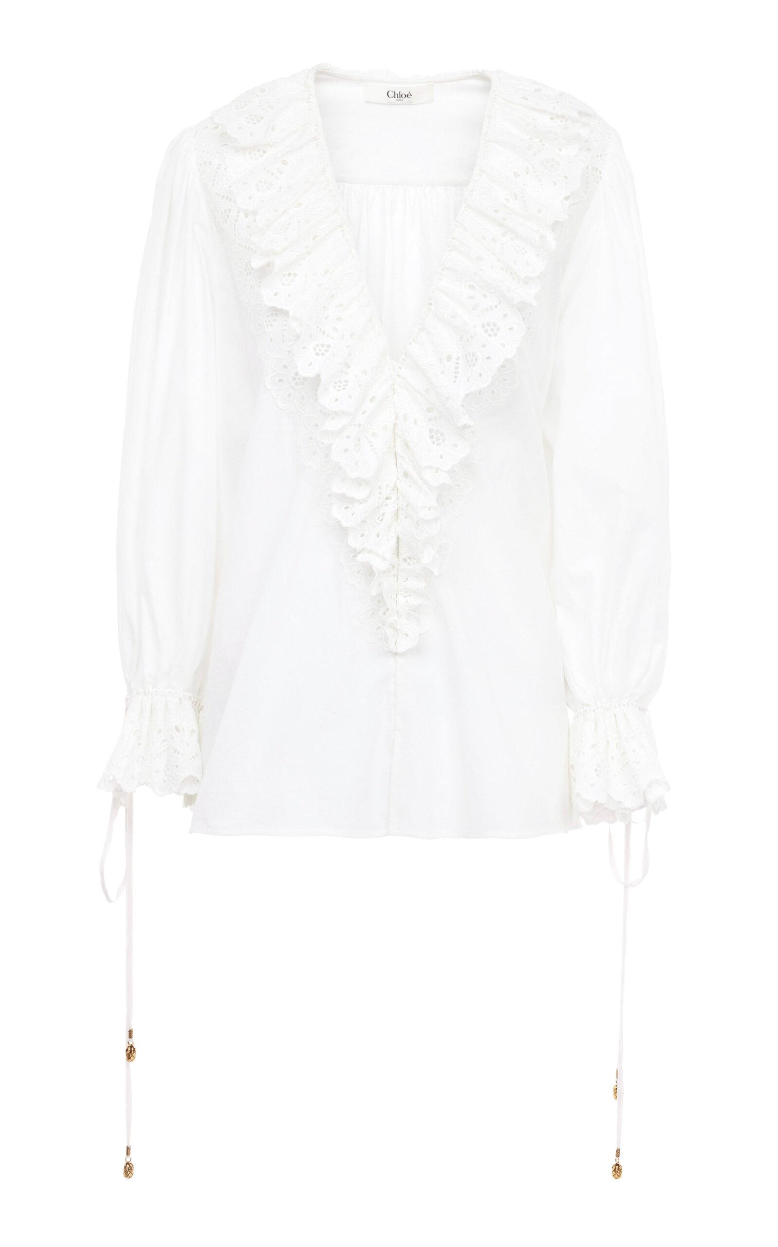 Chloé Ruffled Cotton Top - Moda Operandi by CHLOE