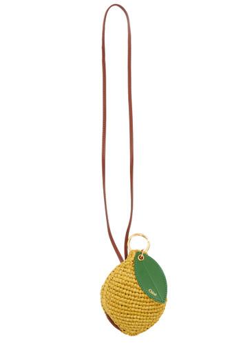 Chloé Symbols mirror raffia bag charm by CHLOE