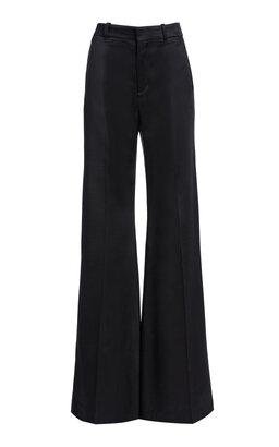 Chloé - Wool-Silk Satin Wide-Leg Pants - Black - FR 34 - Moda Operandi by CHLOE