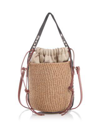 Chlo&eacute; x Mifuko Woody Small Woven Basket Bag by CHLOE
