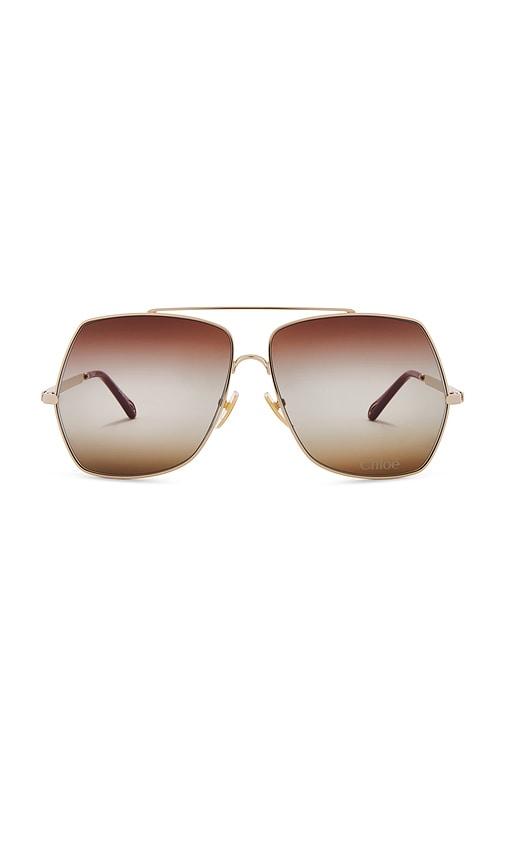 Chloe Aly Sunglasses in Metallic Gold by CHLOE