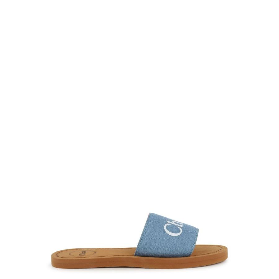 Chloe Boys Logo-Print Round-Toe Slides by CHLOE