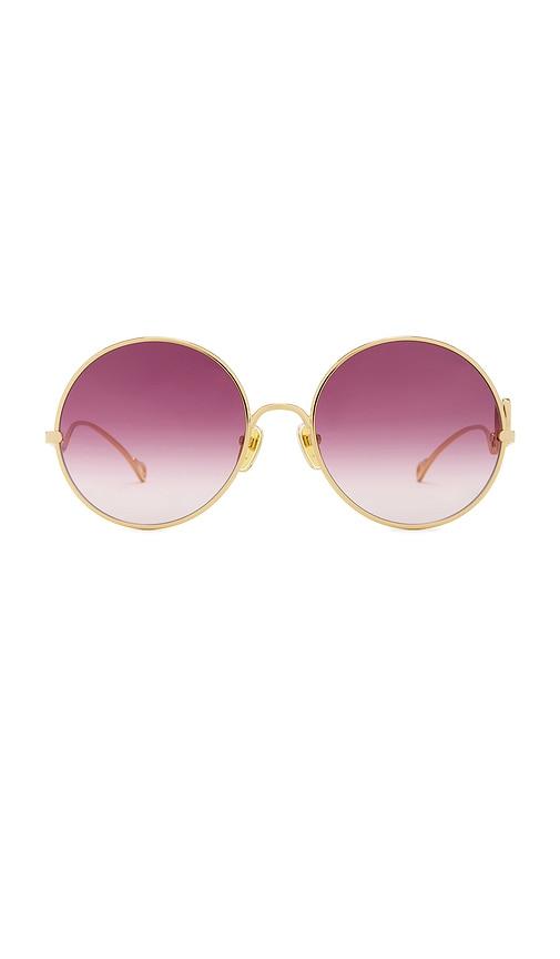 Chloe Chlo? Iconic Sunglasses in Metallic Gold by CHLOE