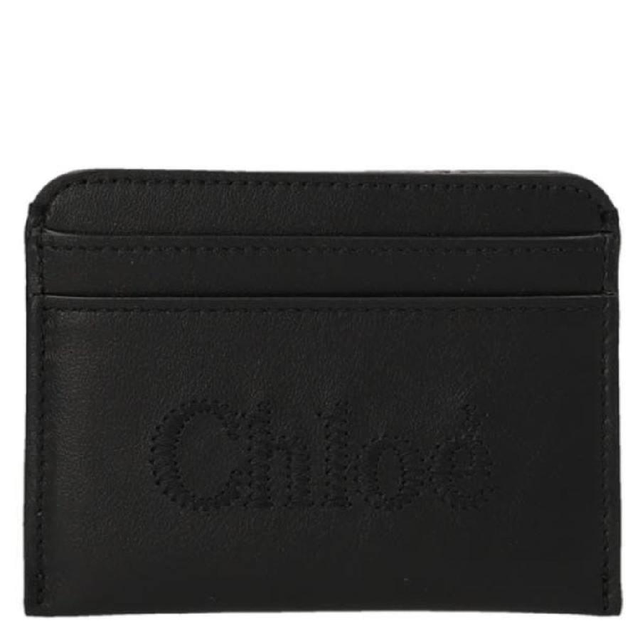 Chloe Embroidered Logo Sense Card Holder In Soft Leather by CHLOE