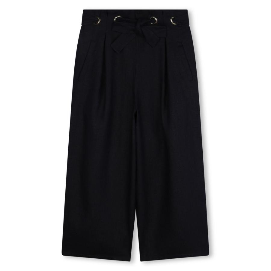 Chloe Girls Embroidered Logo Linen Trousers by CHLOE