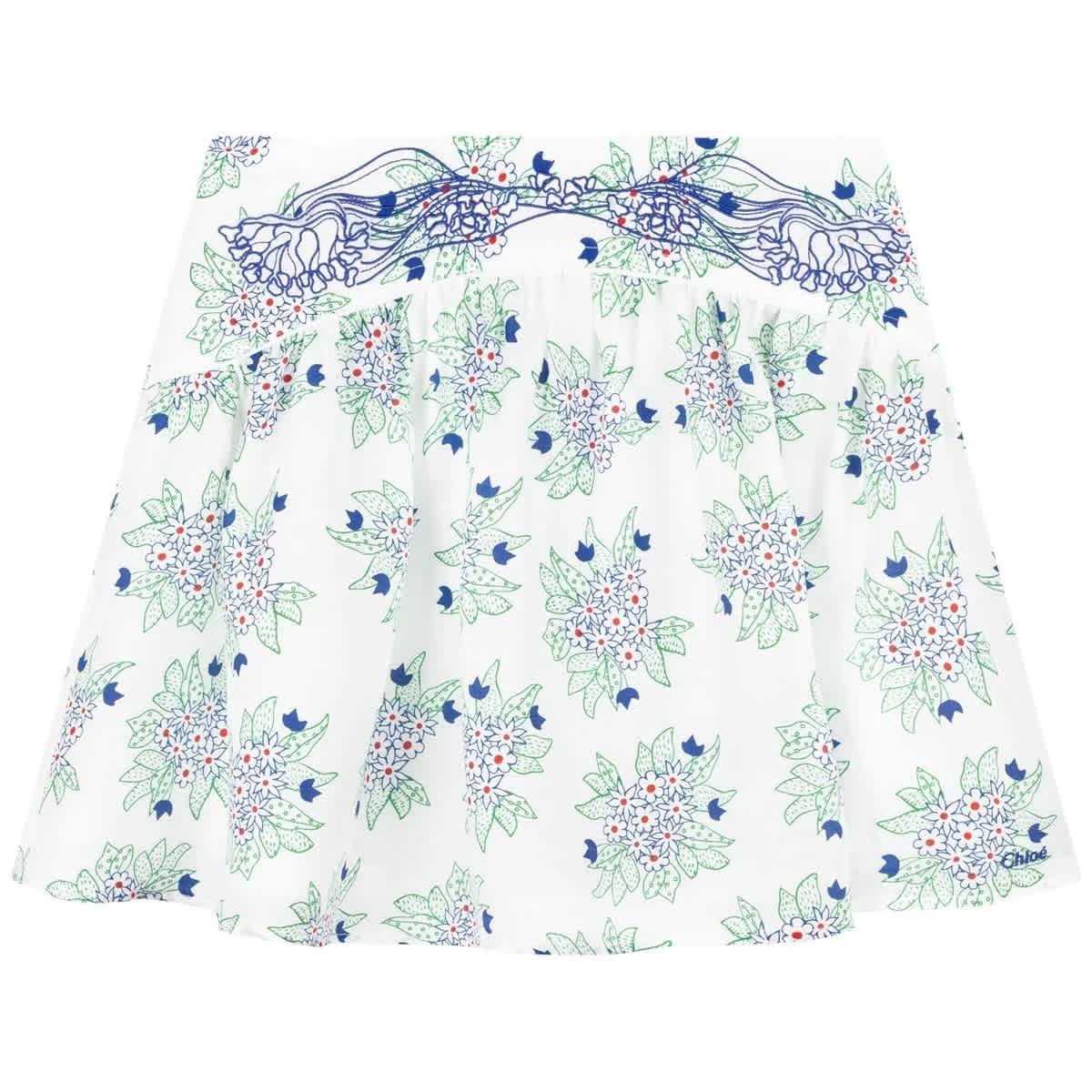 Chloe Girls Floral Print Mini Skirt by CHLOE