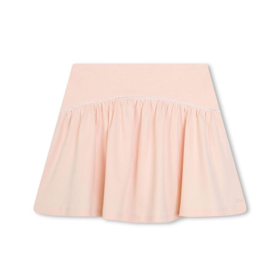 Chloe Girls Ladder-Stitch Cotton Skirt by CHLOE