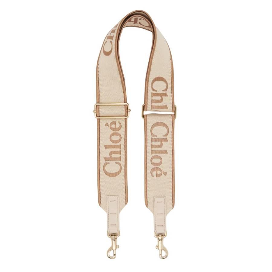 Chloe Logo Canvas Adjustable Bag Strap by CHLOE