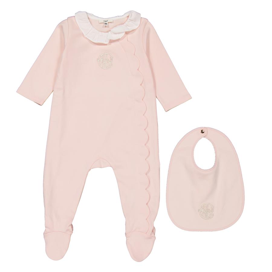 Chloe Logo Embroidered Babygrow Gift Set by CHLOE