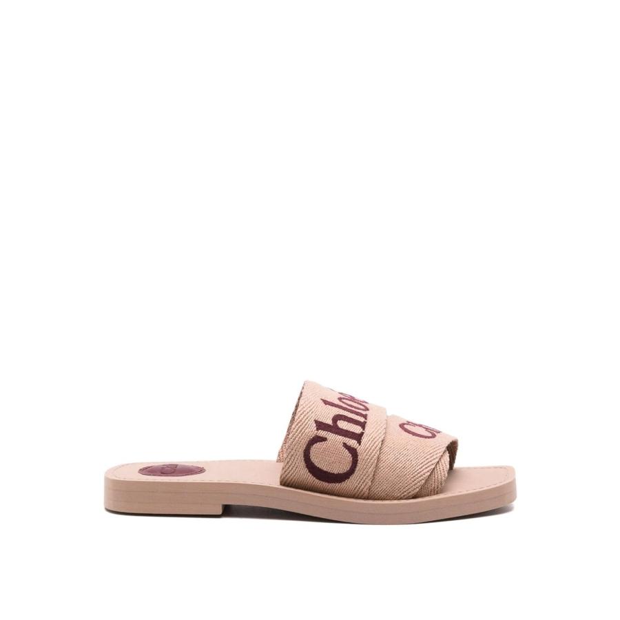 Chloe Woody Logo-Embroidered Slides by CHLOE