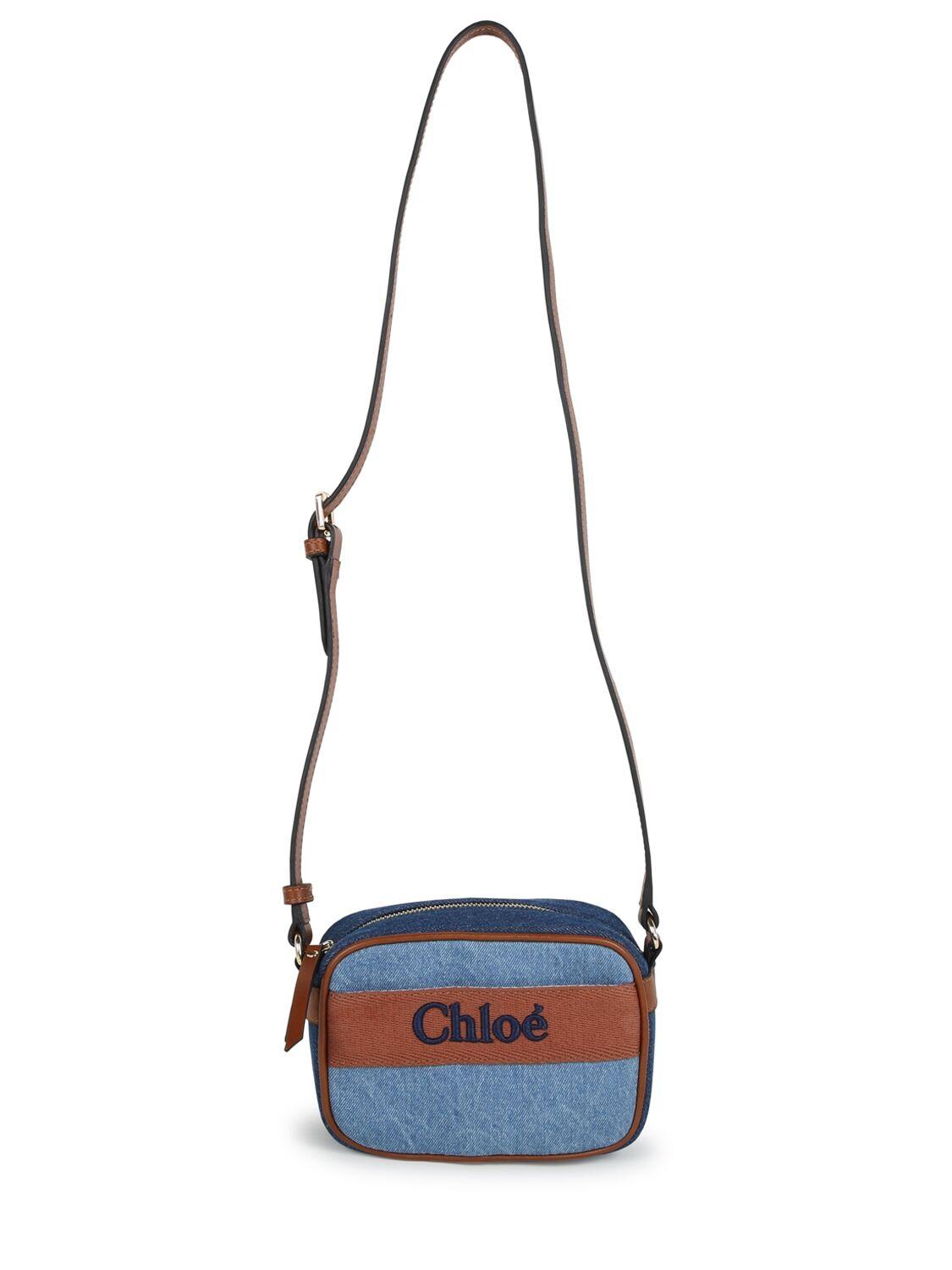 Cotton Denim Shoulder Bag by CHLOE