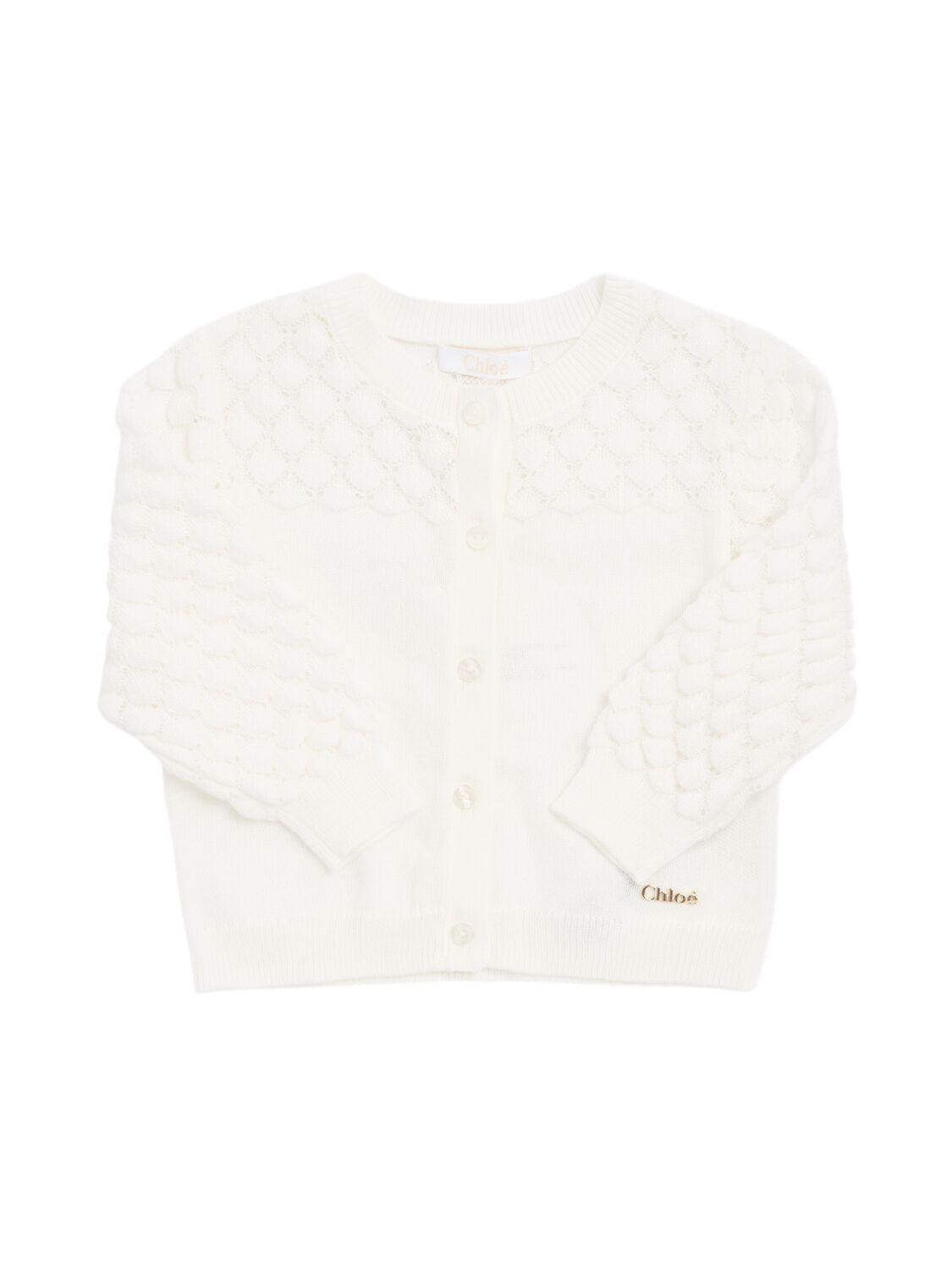 Cotton Knit Cardigan by CHLOE