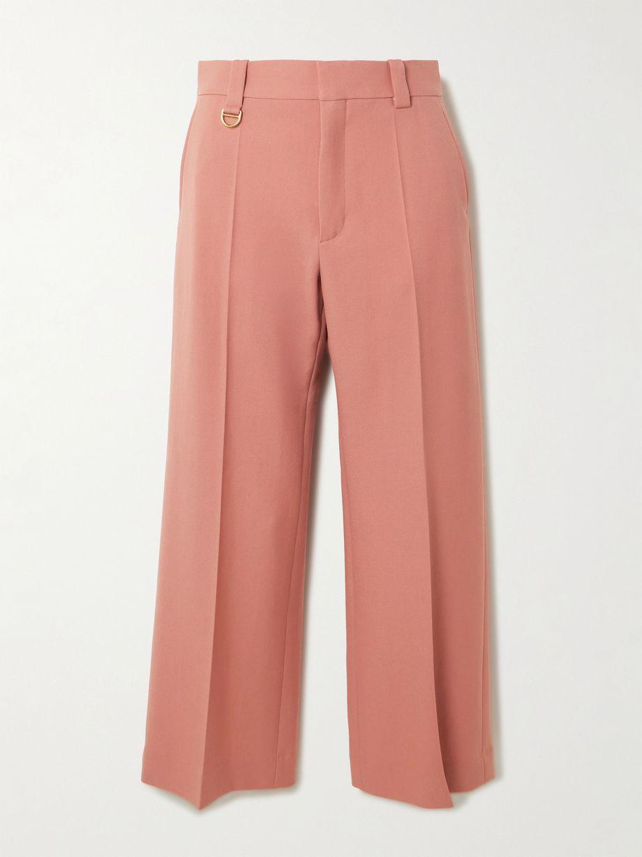 Cropped wool-gabardine wide-leg pants by CHLOE Cropped wool-gabardine wide-leg pants by CHLOE