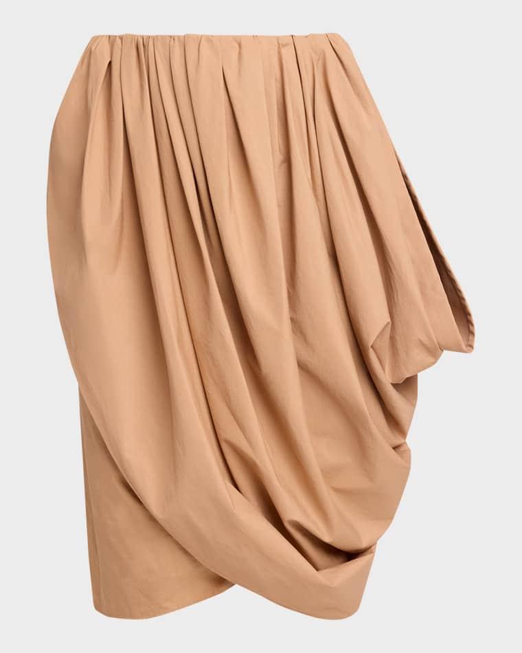 Draped Cotton Knee-Length Skirt by CHLOE