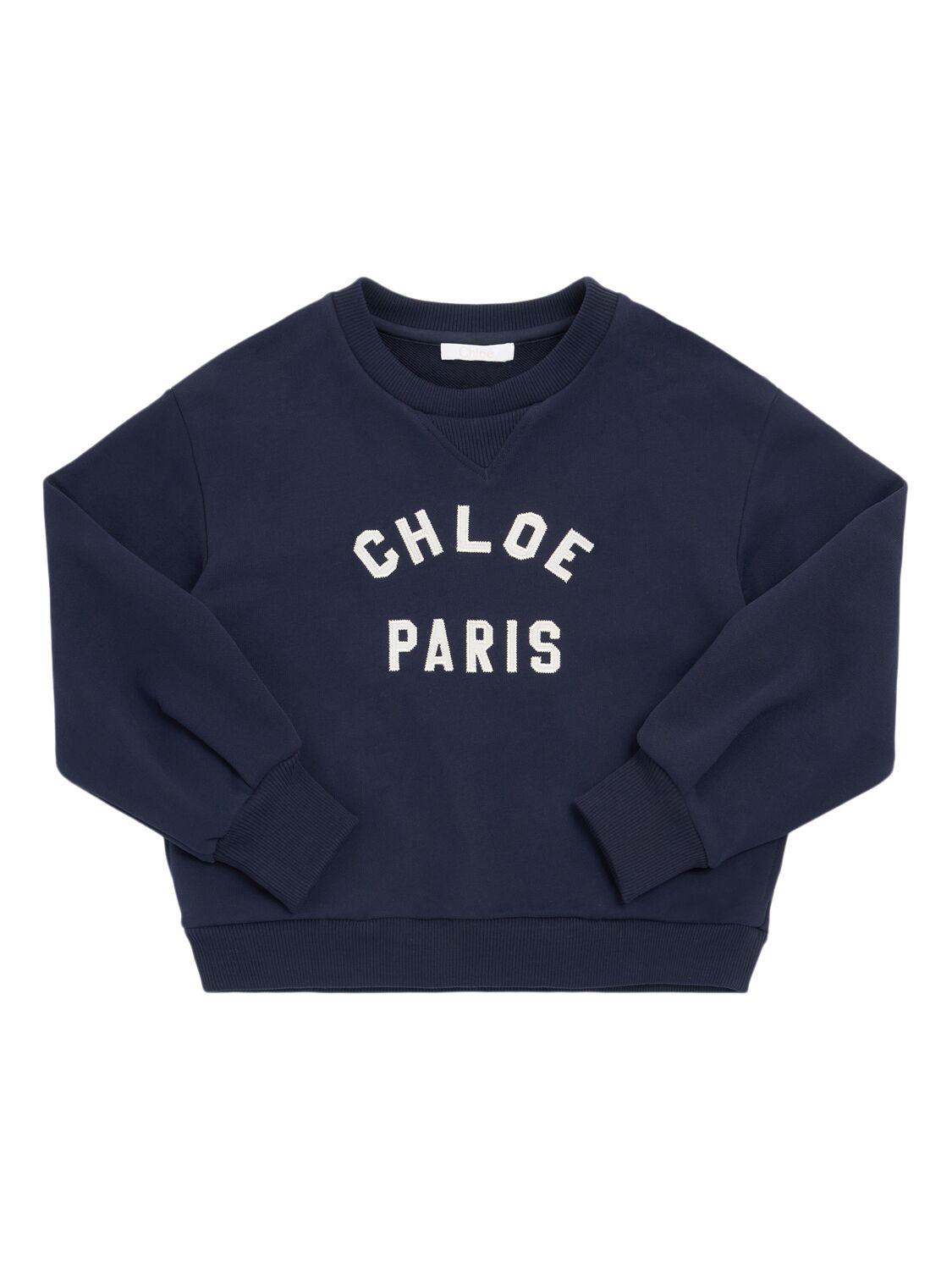 Embroidered Cotton Sweatshirt by CHLOE