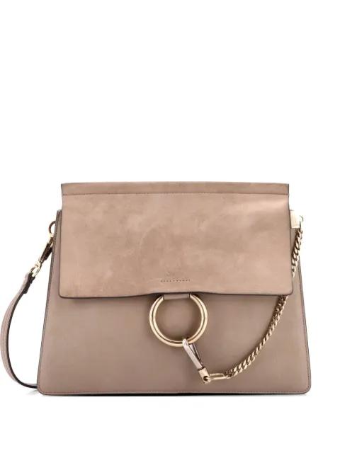 Faye Leather and Suede Medium shoulder bag by CHLOE 
