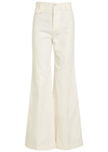 Flared-leg canvas trousers by CHLOE