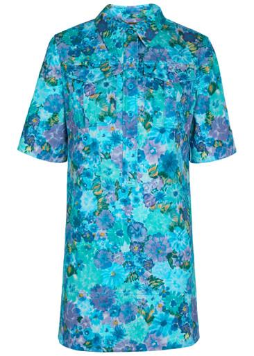 Floral print stretch-cotton dress by CHLOE