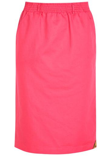 Gabardine cotton and linen-blend skirt by CHLOE