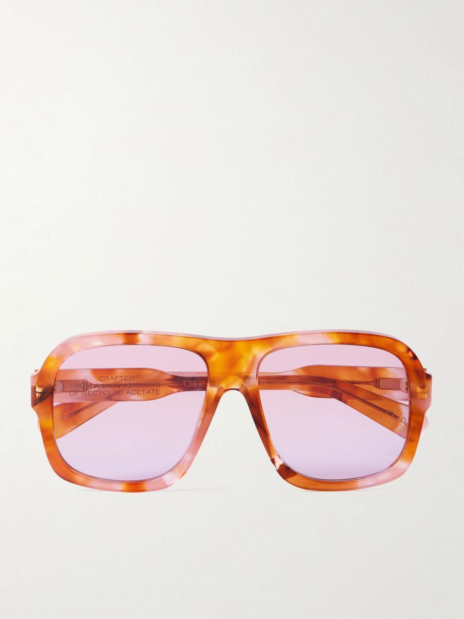 Gayia aviator-style tortoiseshell acetate sunglasses by CHLOE