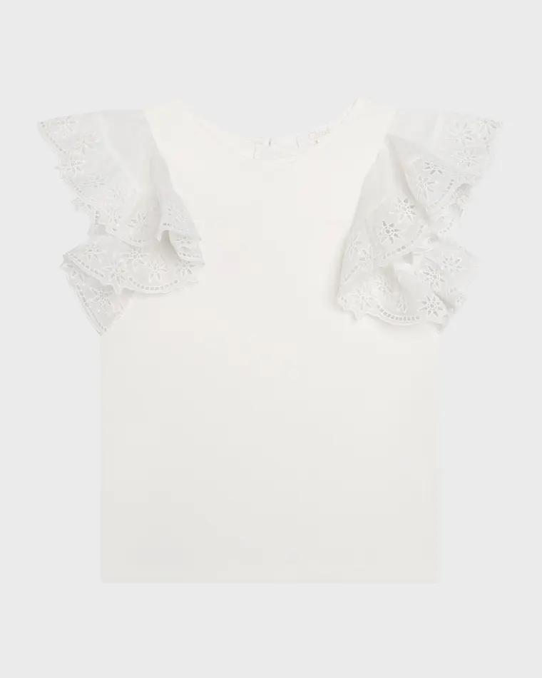 Girl's Fancy Embroidered Blouse, Size 6-12 by CHLOE