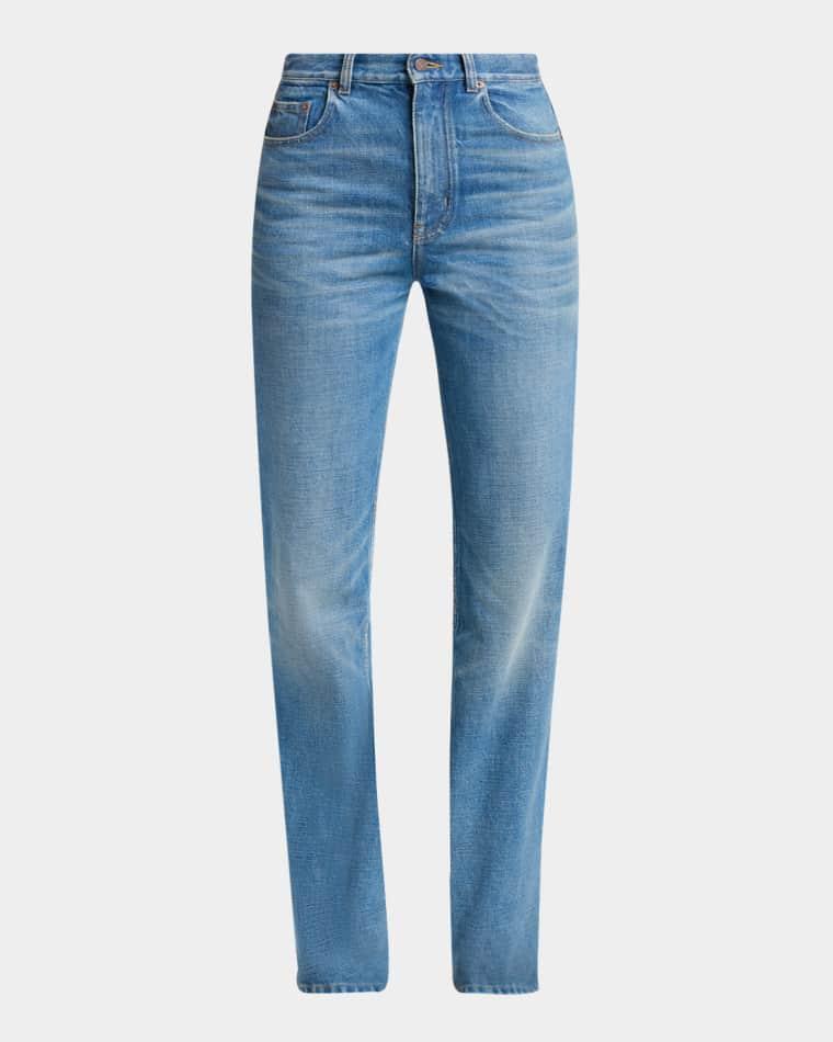 High-Rise Slim-Leg Denim Trousers by CHLOE