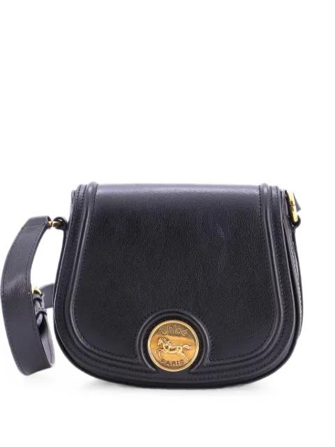 Horse Medal Saddle Bag Leather shoulder bag by CHLOE 