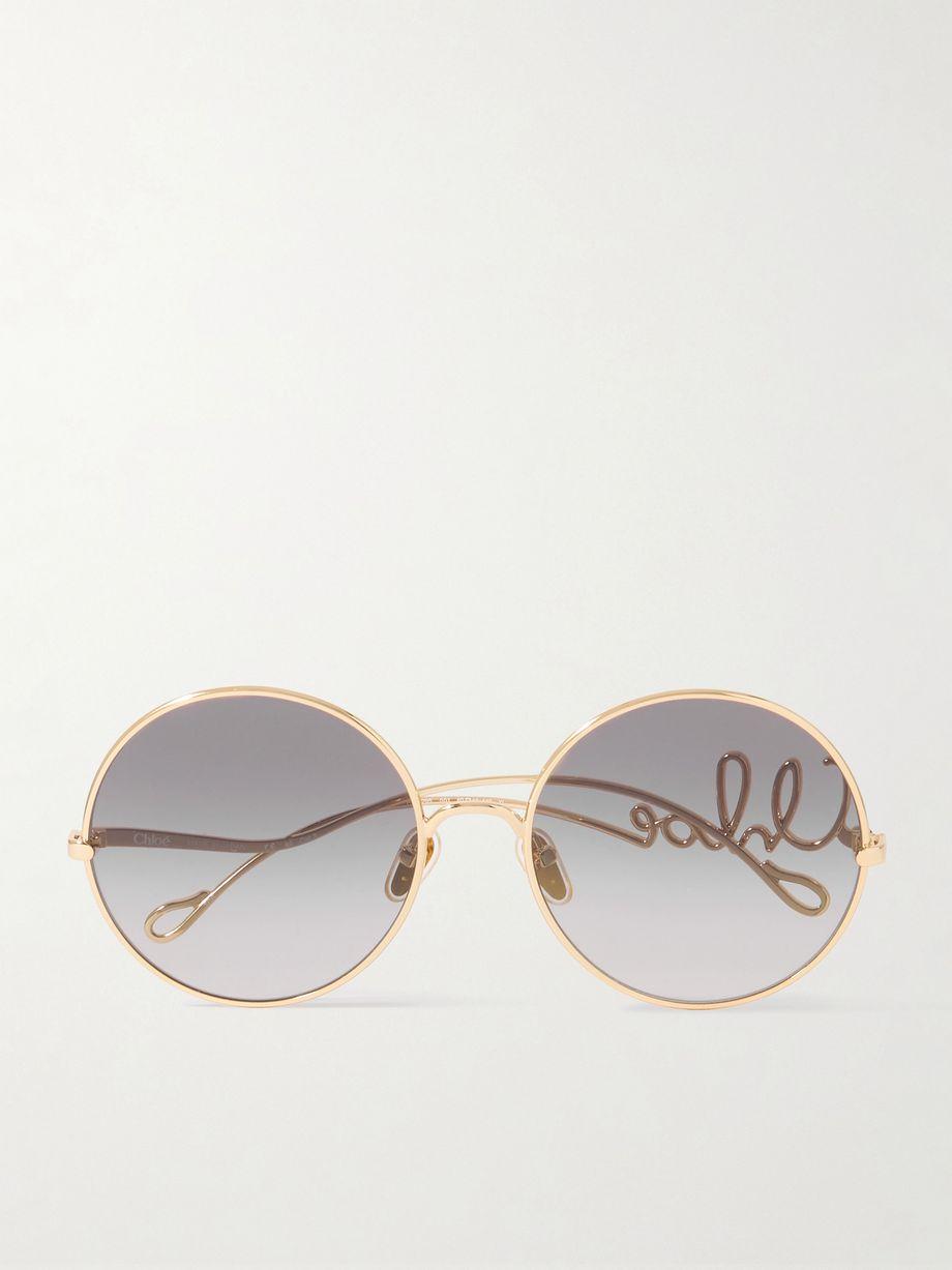 Iconic round-frame gold-tone sunglasses by CHLOE