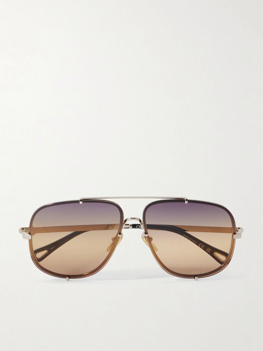 Ivy aviator-style gold-tone sunglasses by CHLOE