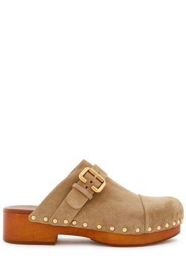 Jeannette 40 suede clogs by CHLOE