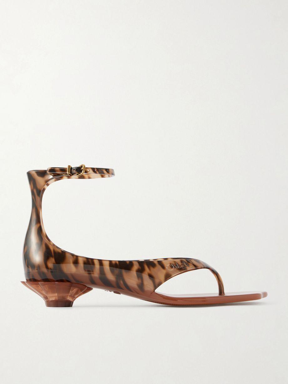 Jelly leopard-print rubber sandals by CHLOE