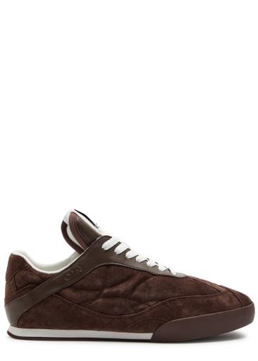 Kick quilted suede sneakers by CHLOE