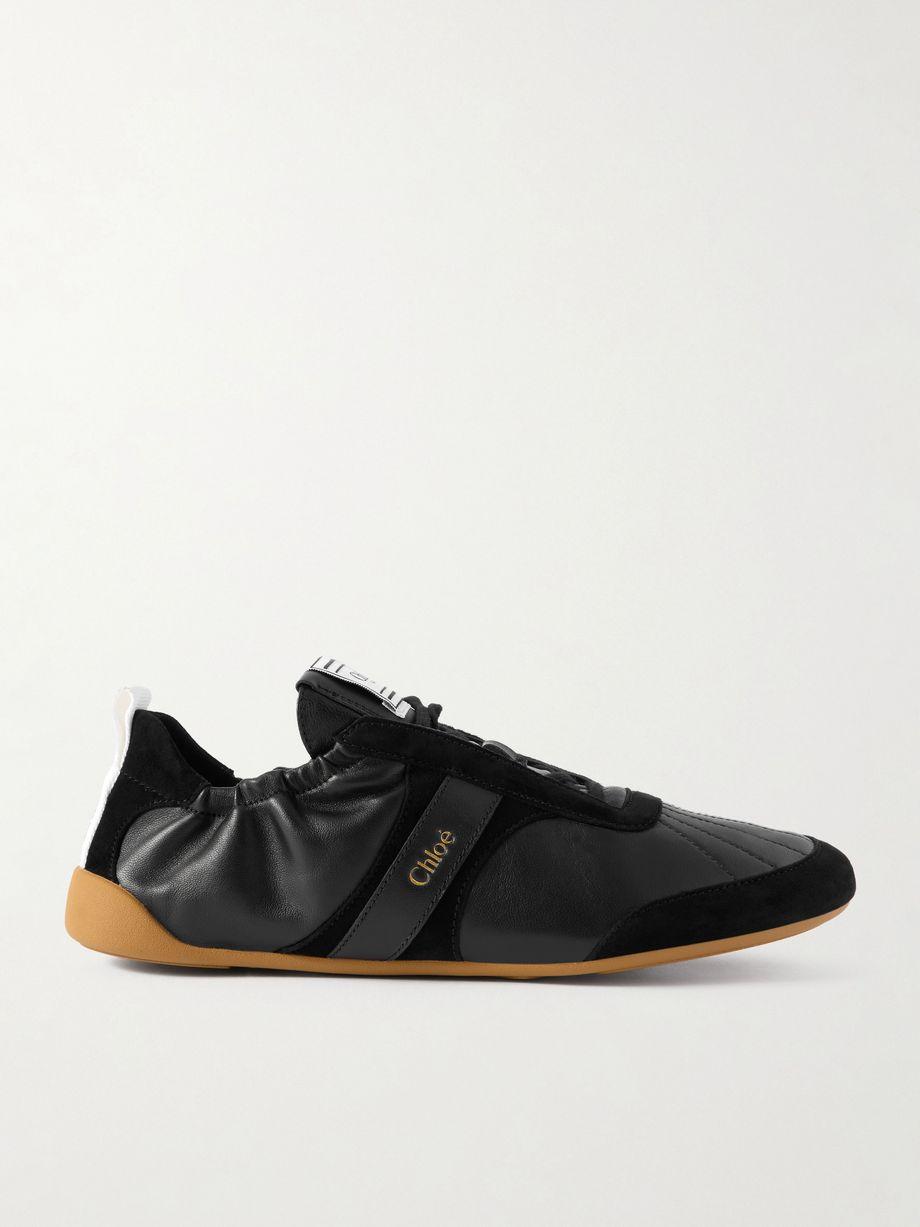 Kick suede and leather sneakers by CHLOE