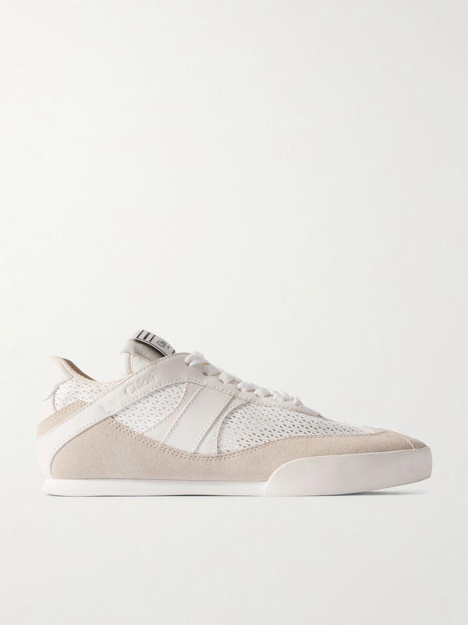 Kick suede, mesh and leather sneakers by CHLOE