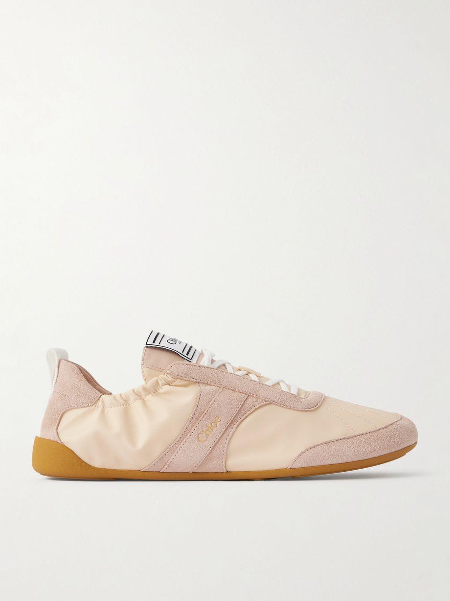 Kick suede-trimmed shell sneakers by CHLOE