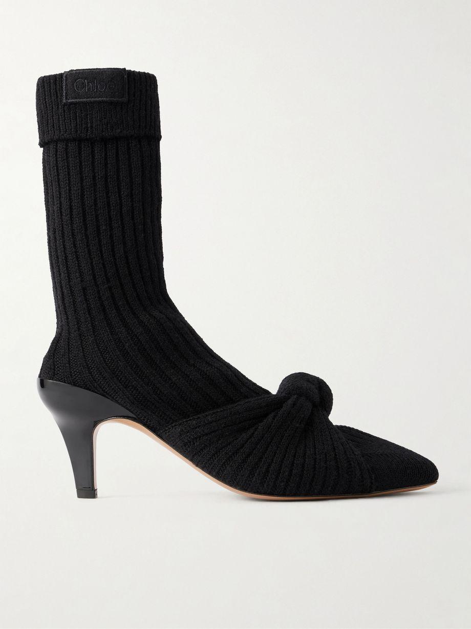 Knotted knitted boots by CHLOE