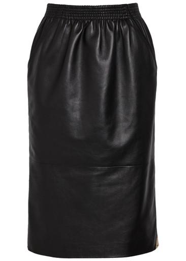 Leather midi pencil skirt by CHLOE