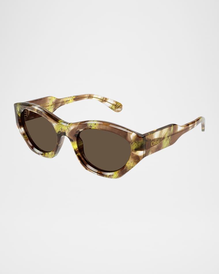 Logo Acetate Cat-Eye Sunglasses by CHLOE