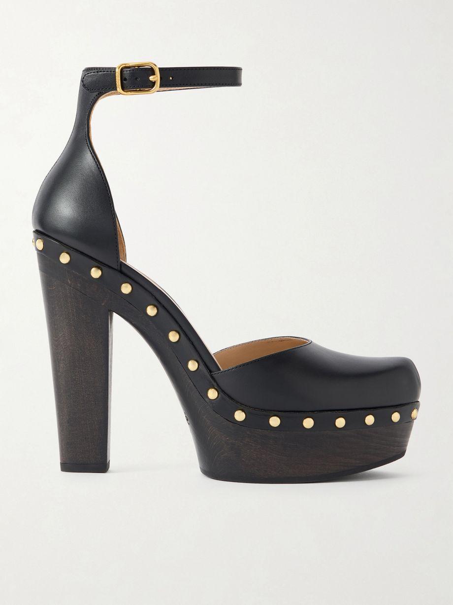 Lola studded leather platform pumps by CHLOE