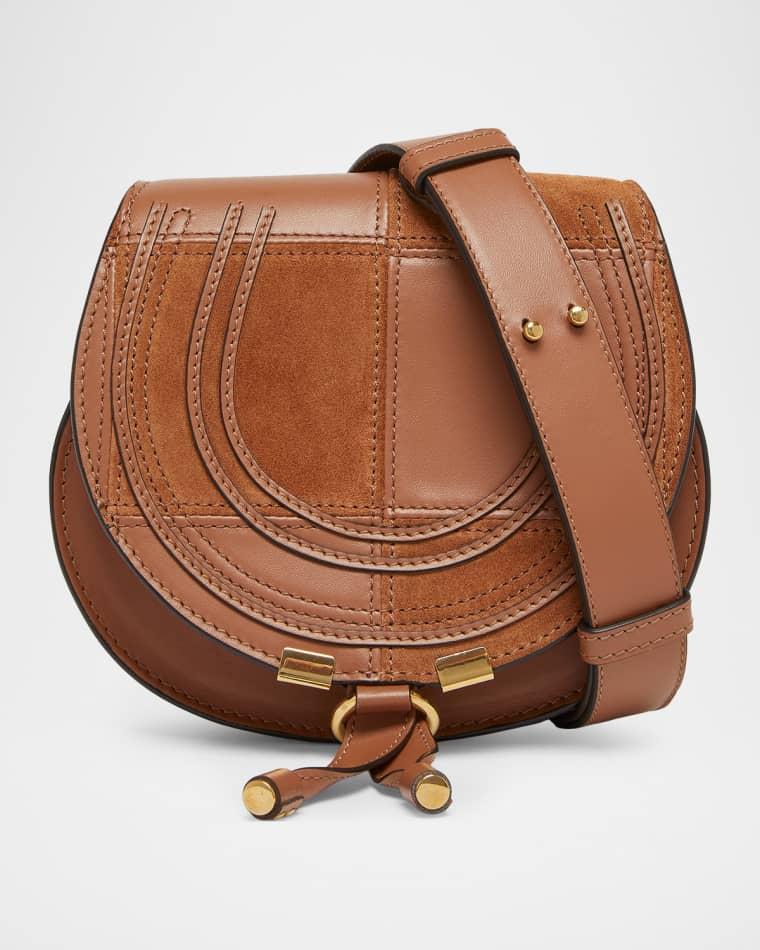 Marcie Medium Saddle Crossbody Bag in Patchwork Leather by CHLOE