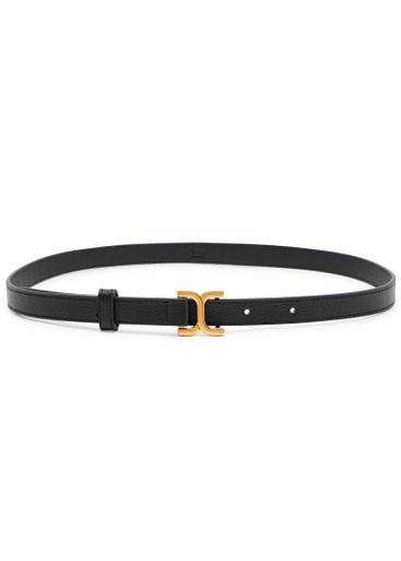 Marcie grained-leather belt by CHLOE