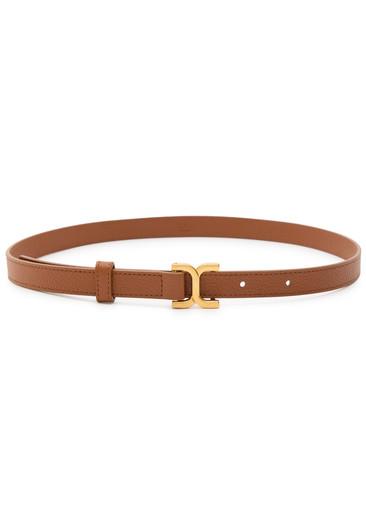 Marcie grained-leather belt by CHLOE