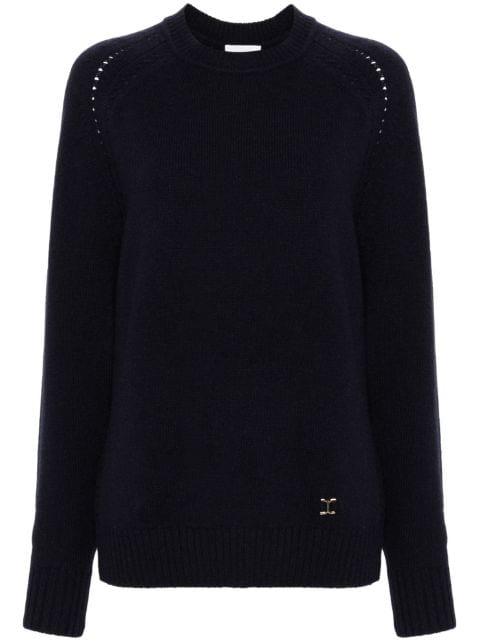 Marcie-plaque cashmere blend jumper by CHLOE