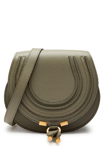 Marcie small grained leather saddle bag by CHLOE