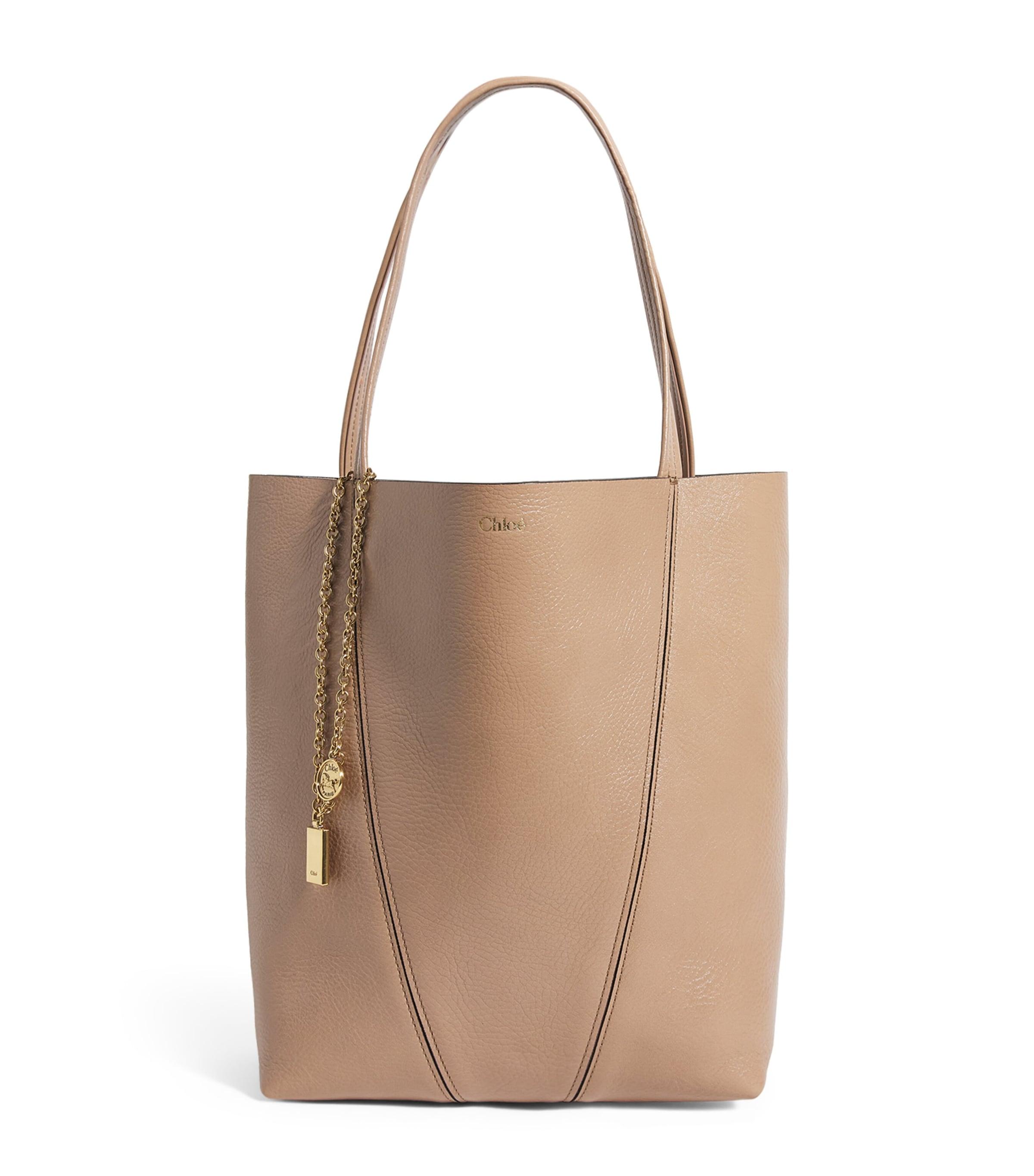 Medium Leather Spin Tote Bag by CHLOE