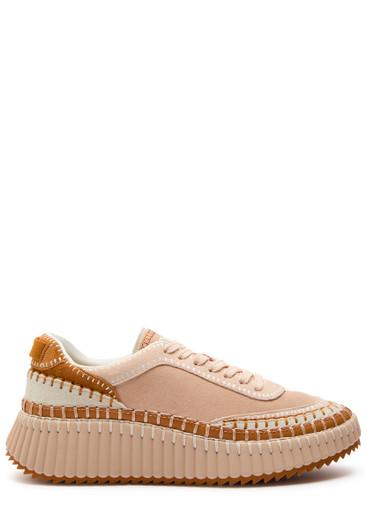 Nama panelled suede sneakers by CHLOE