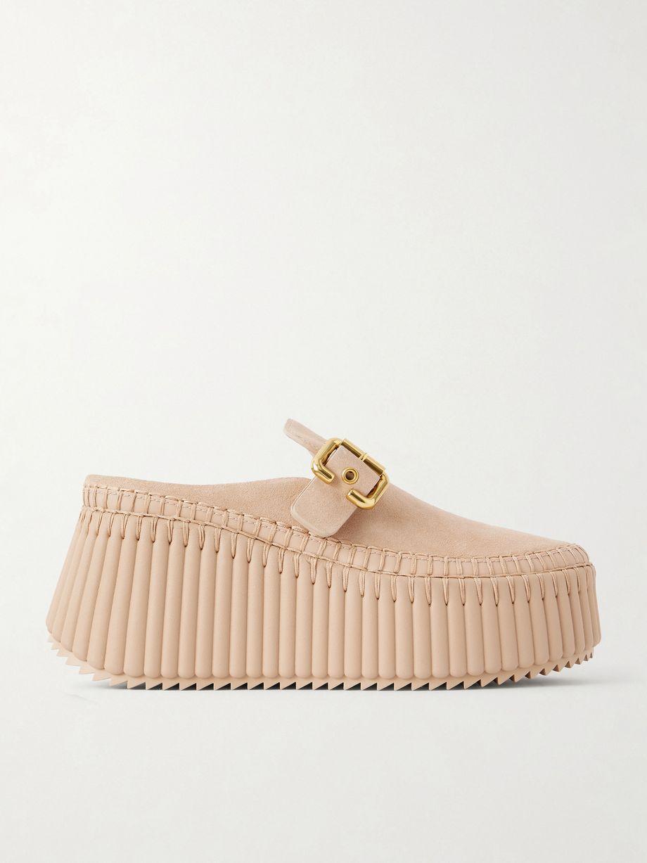 Nama suede platform mules by CHLOE