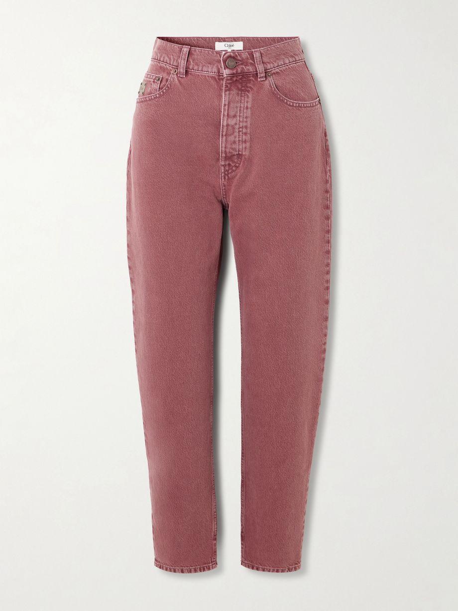 Organic mid-rise tapered jeans by CHLOE