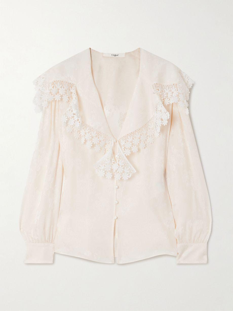 Organic silk-jacquard blouse by CHLOE