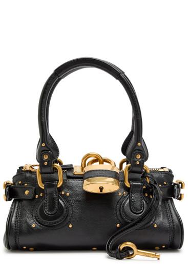 Paddington padlock grained leather shoulder bag by CHLOE